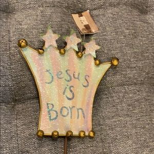 The Round Top CollectionJesus is Born Christmas Garden Yard Stake Decoration